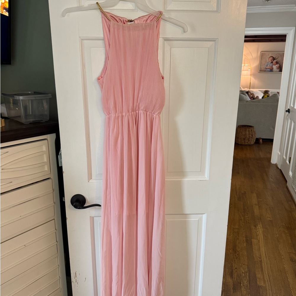 Elegant Pink Maxi Dress